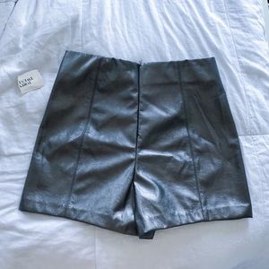 Metallic High Waisted Shorts